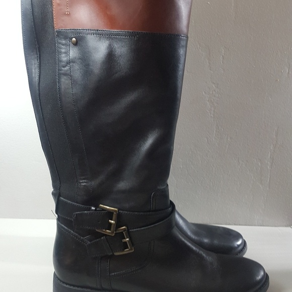 Marc Fisher Audrey Wide Calf Two Tone Sz 8.5 - Picture 1 of 8